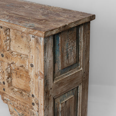 recycled whitewash timber console
