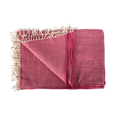 Merino Boiled Wool Throw pink