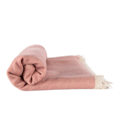 Merino Boiled Wool Throw soft pink
