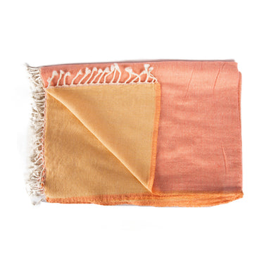 Merino Boiled Wool Throw yellow apricot