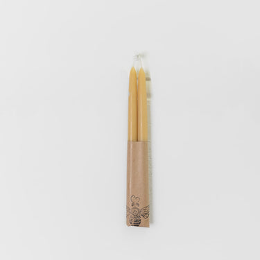 natural beeswax candle pair