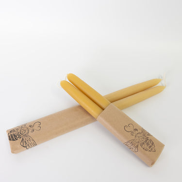 natural beeswax candle pair