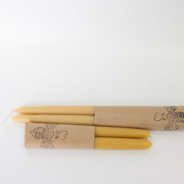natural beeswax candle pair