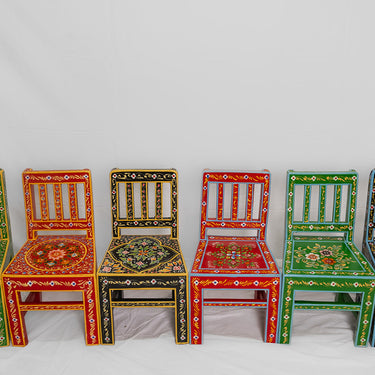 floral painted small chair