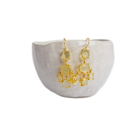 Shiva lemon quartz earrings