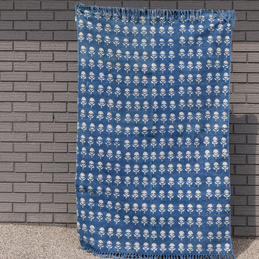 indigo cotton rug