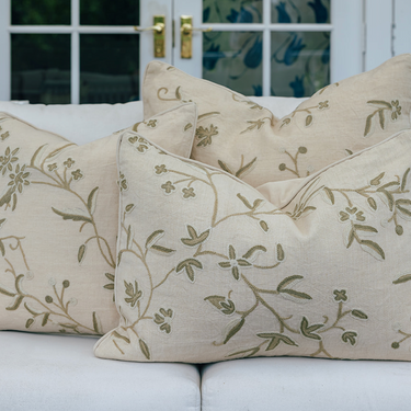 Crewelwork cushion covers