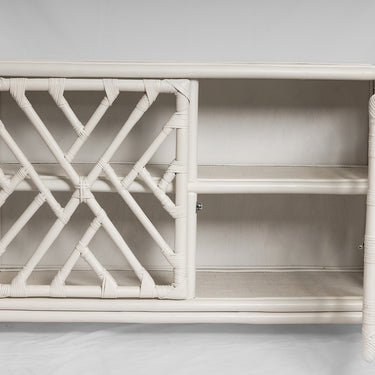 Rattan white sideboard