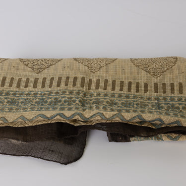 loose weave cotton hand block printed Ajrakh stole