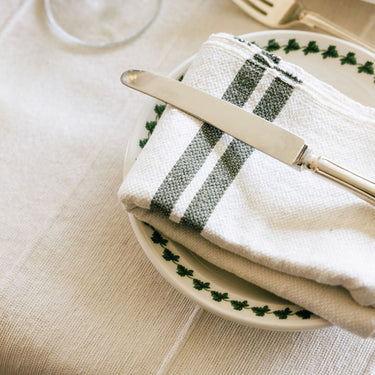lunch in Tangier cotton woven tablecloth