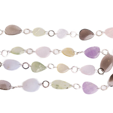 multi stone  sterling silver necklace