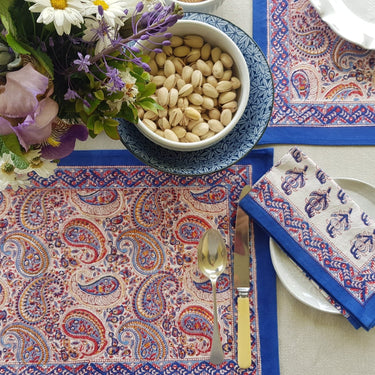 Pretty floral Anokhi placemats - pair