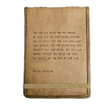 apache blessing quote leather journal
