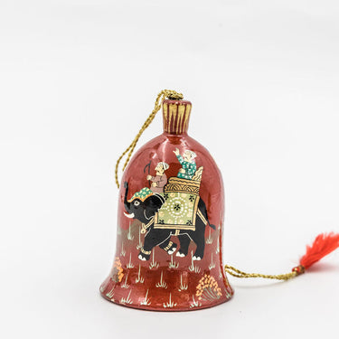 red procession papier mache bell