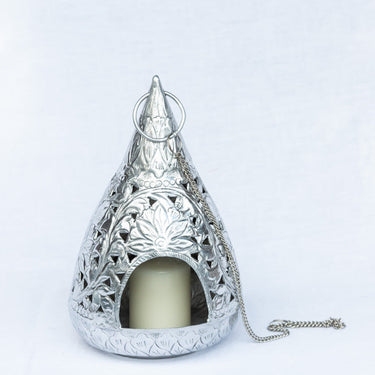 hanging candle holder floral cutwork