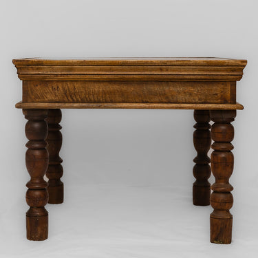 12 Flower Antique Teak Ceiling Panel Coffee Table