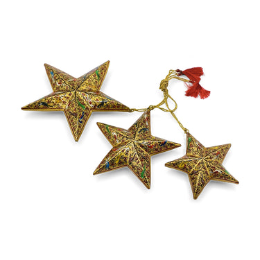 Hand-Painted Hanging Christmas Stars (3)