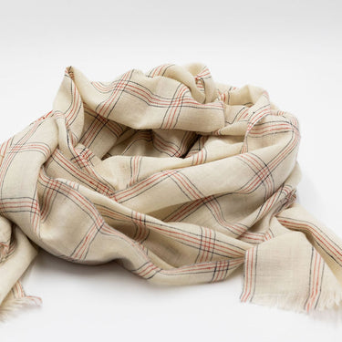 hand-loomed natural cashmere shawl