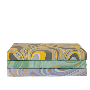 Florentine-style Marbled Book with Hand Torn Paper