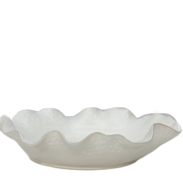 White Ceramic Irregular Bowl