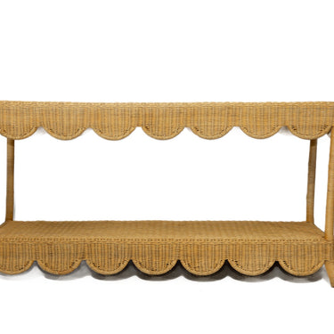 Scallop Rattan Console