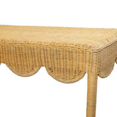 Scallop Rattan Console