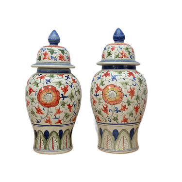 Finial Topped Ginger Jar