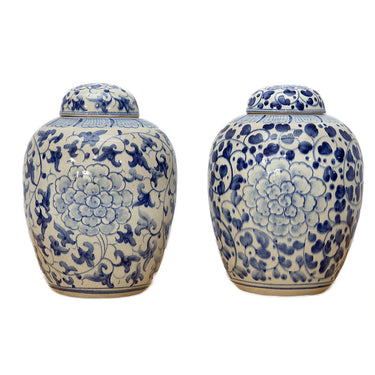 Hand Painted Ceramic Ginger Jar