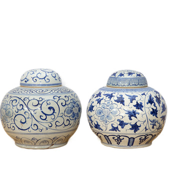 Hand Painted Ceramic Ginger Jar