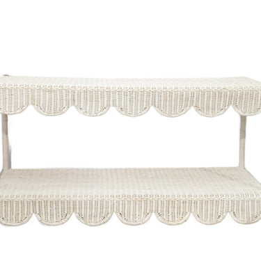 Scallop Rattan Console