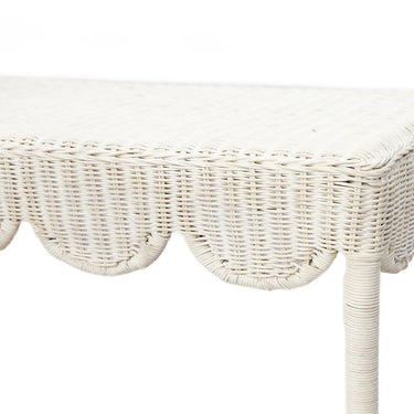 Scallop Rattan Console