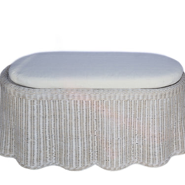 Harrison Ruffled Bench Ruffle Rattan Bench with Cushion – MerchantCampbell