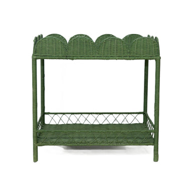 Scallop Rattan Tray Table