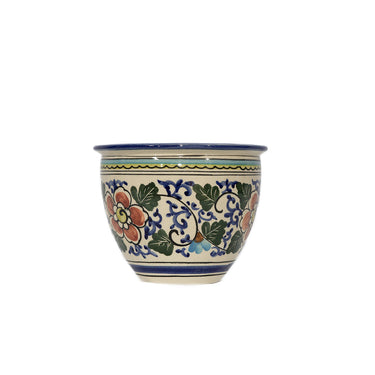 floral ceramic pot