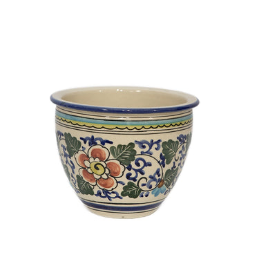 floral ceramic pot