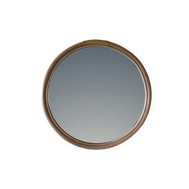 Round mirror bamboo frame