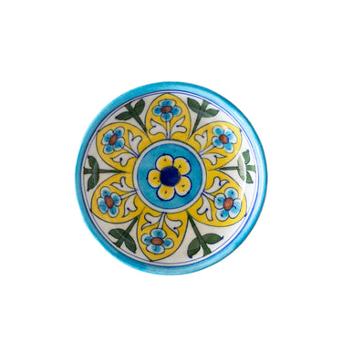 Decorative ceramic plate with floral patterns