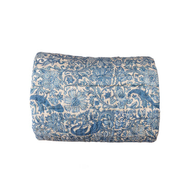 Silk Hand Block Printed Quilt