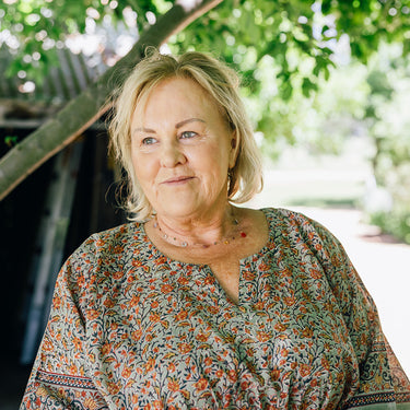 Anokhi floral cotton kaftan
