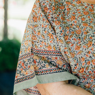 Anokhi floral cotton kaftan
