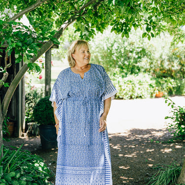 Anokhi floral cotton kaftan
