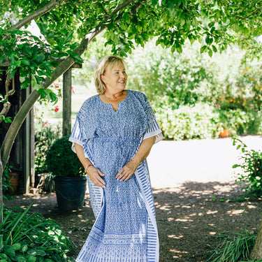 Anokhi floral cotton kaftan
