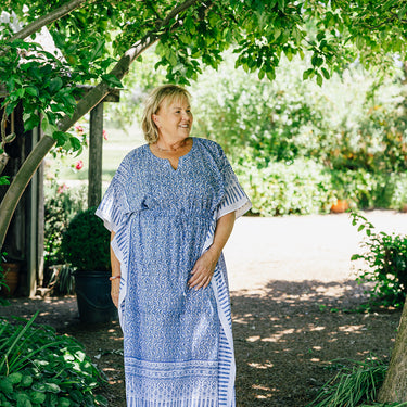 Anokhi floral cotton kaftan
