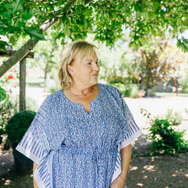 Anokhi floral cotton kaftan
