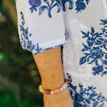 Anokhi Blue & White Shabnam Kurta Overshirt