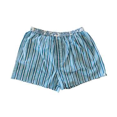 Blue & White Hand Block Printed Unisex Boxers