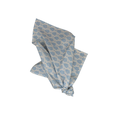 Blue & White Cotton Block Printed Napkins (pair)