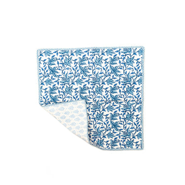 Blue & White Hand Block Printed Cotton Cushion Covers — 50 x 50 cm