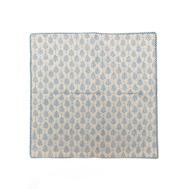Blue & White Hand Block Printed Cotton Cushion Covers — 50 x 50 cm