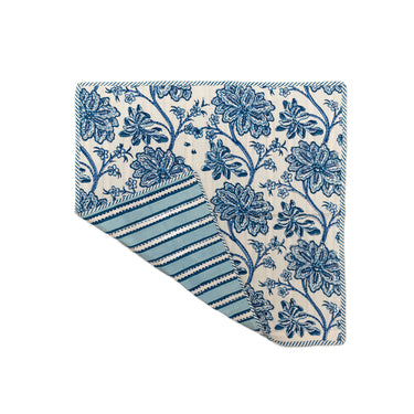 Blue & White Hand Block Printed Cotton Cushion Covers — 50 x 50 cm